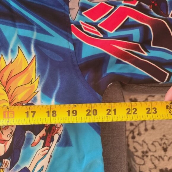 Vintage Dragon Ball Z 2001 Shirt Men Lg ButtonUp Goku Vegeta Gohan Anime Gaming - Picture 2 of 6